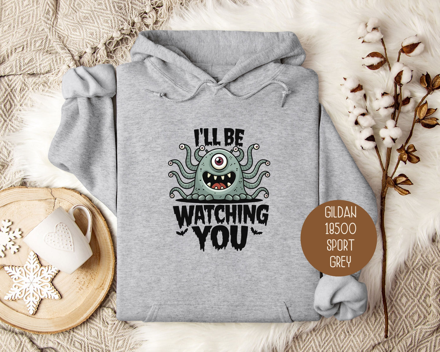 I'll Be Watching You Monster Halloween Hoodie-2