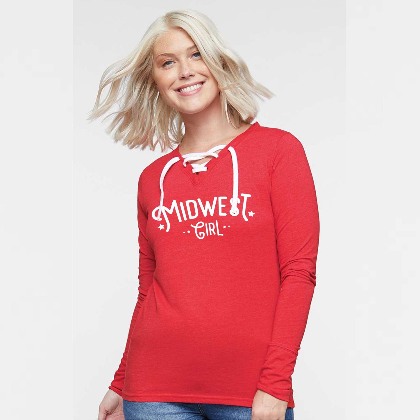 Midwest Girl Ladies Long Sleeve Laced-0