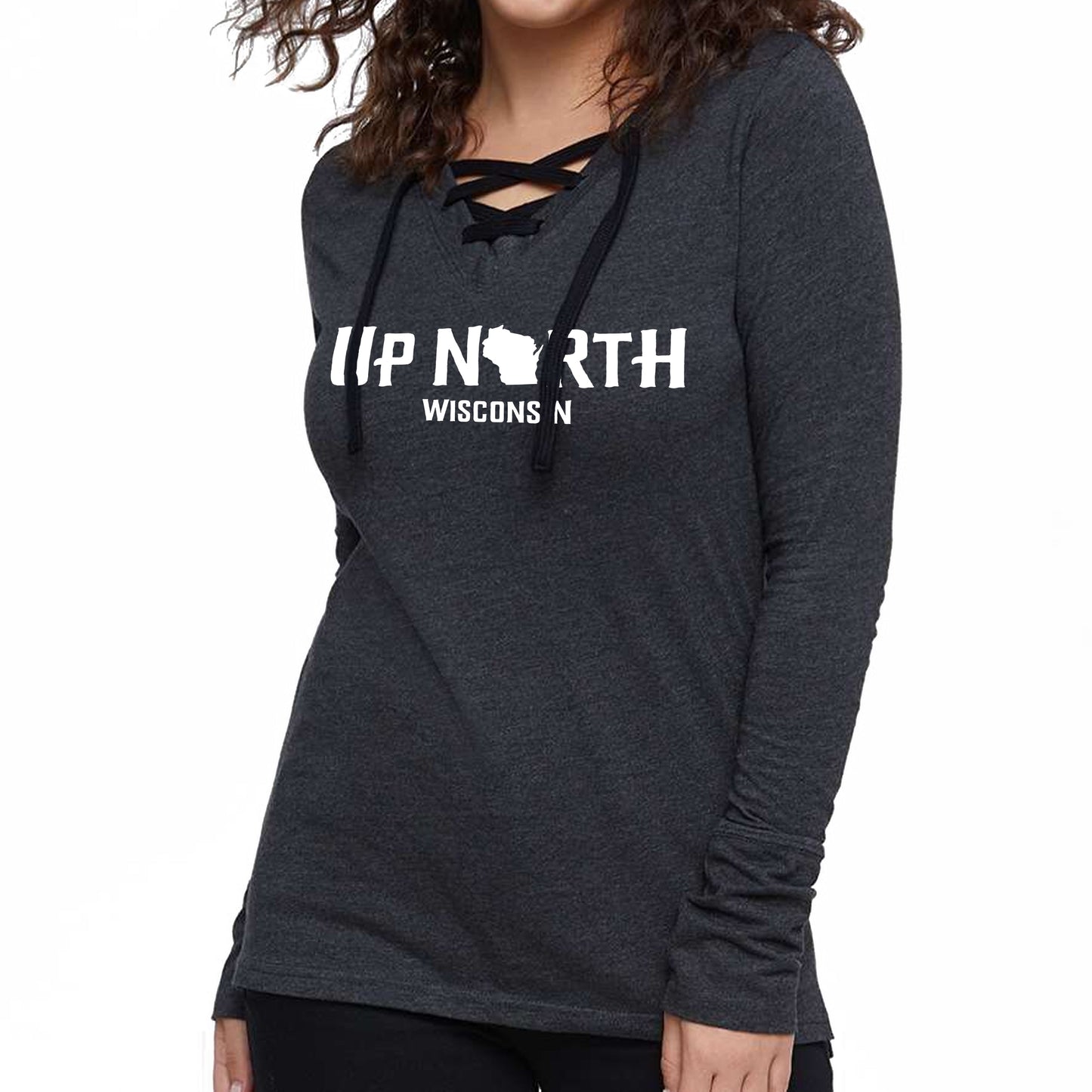 Up North Wisconsin Sport Ladies Long Sleeve Laced-2