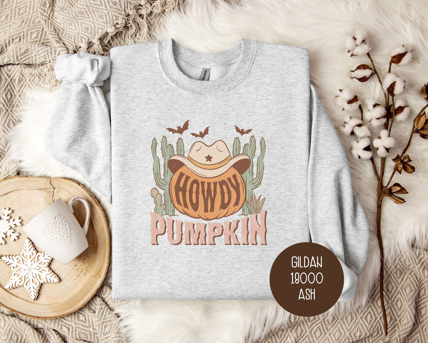 Howdy Pumpkin Western Sweatshirt-1