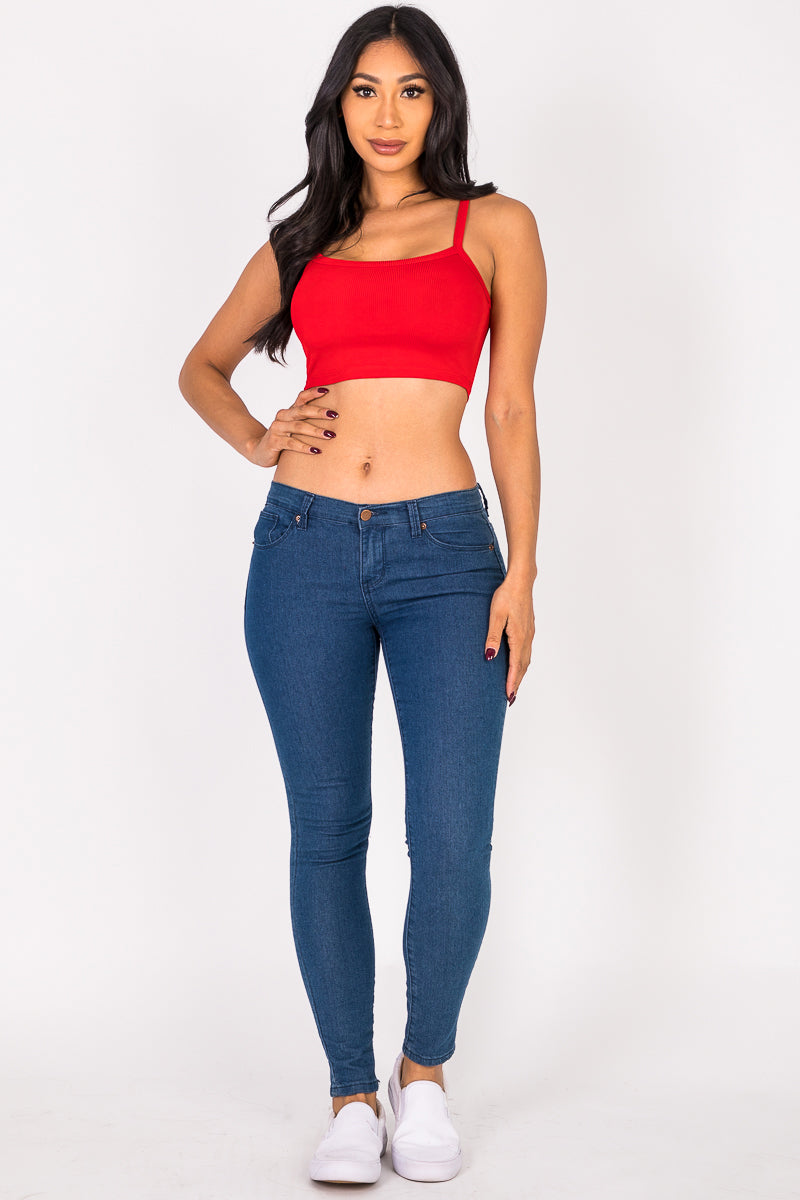 Ribbed Knit Cami Crop Top (CAPELLA)-4