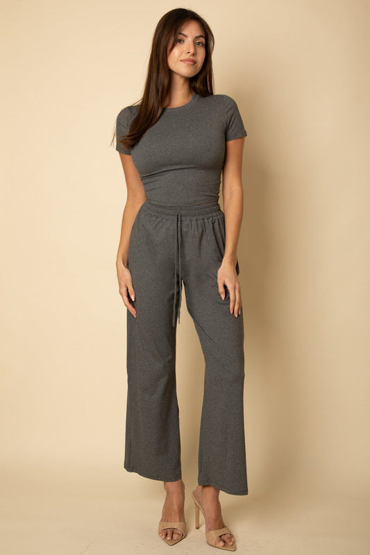 Relaxed Fit Top and Wide-Leg Pants Set (CAPELLA)-0
