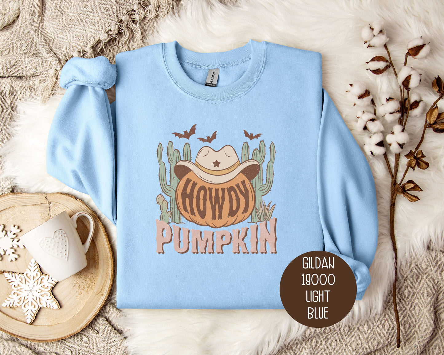 Howdy Pumpkin Western Sweatshirt-2