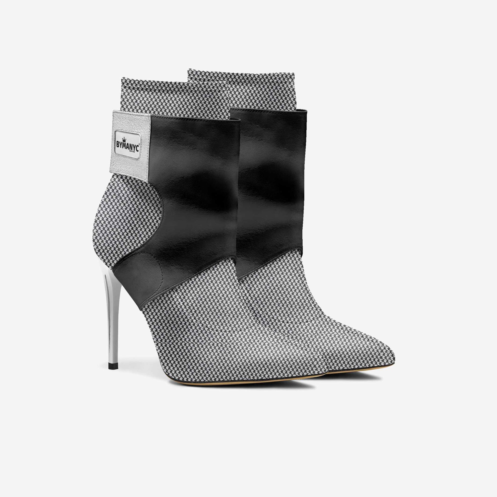 Limited Edition Vegan Stiletto Boots BYMANYC® New York Futurista Onyx-3