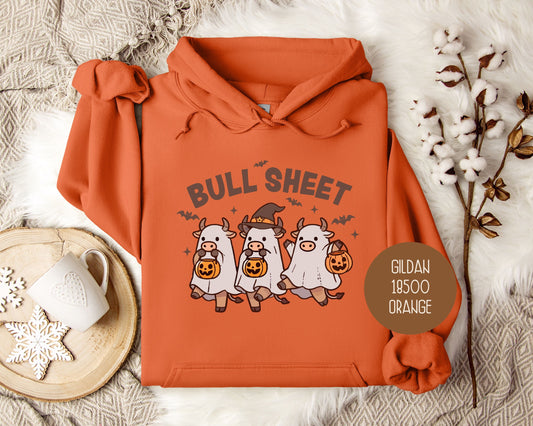 Bull Sheet Cute Ghost Cow Hoodie-0