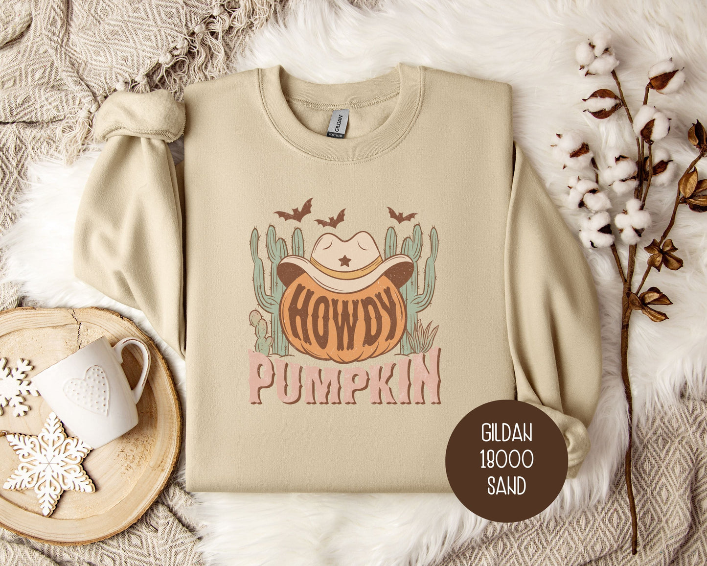 Howdy Pumpkin Western Sweatshirt-4
