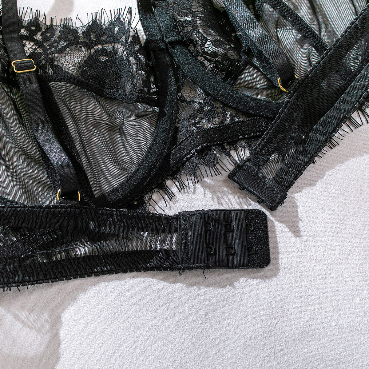 Wholesale Sexy Black Bra Panty Set with 