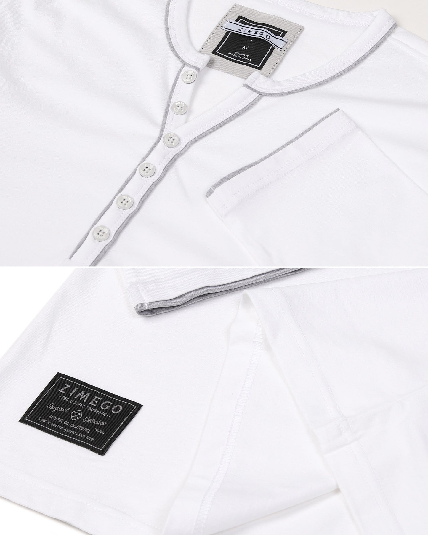 Stretch Long Sleeve Casual Button Henley Fashion Shirts-3