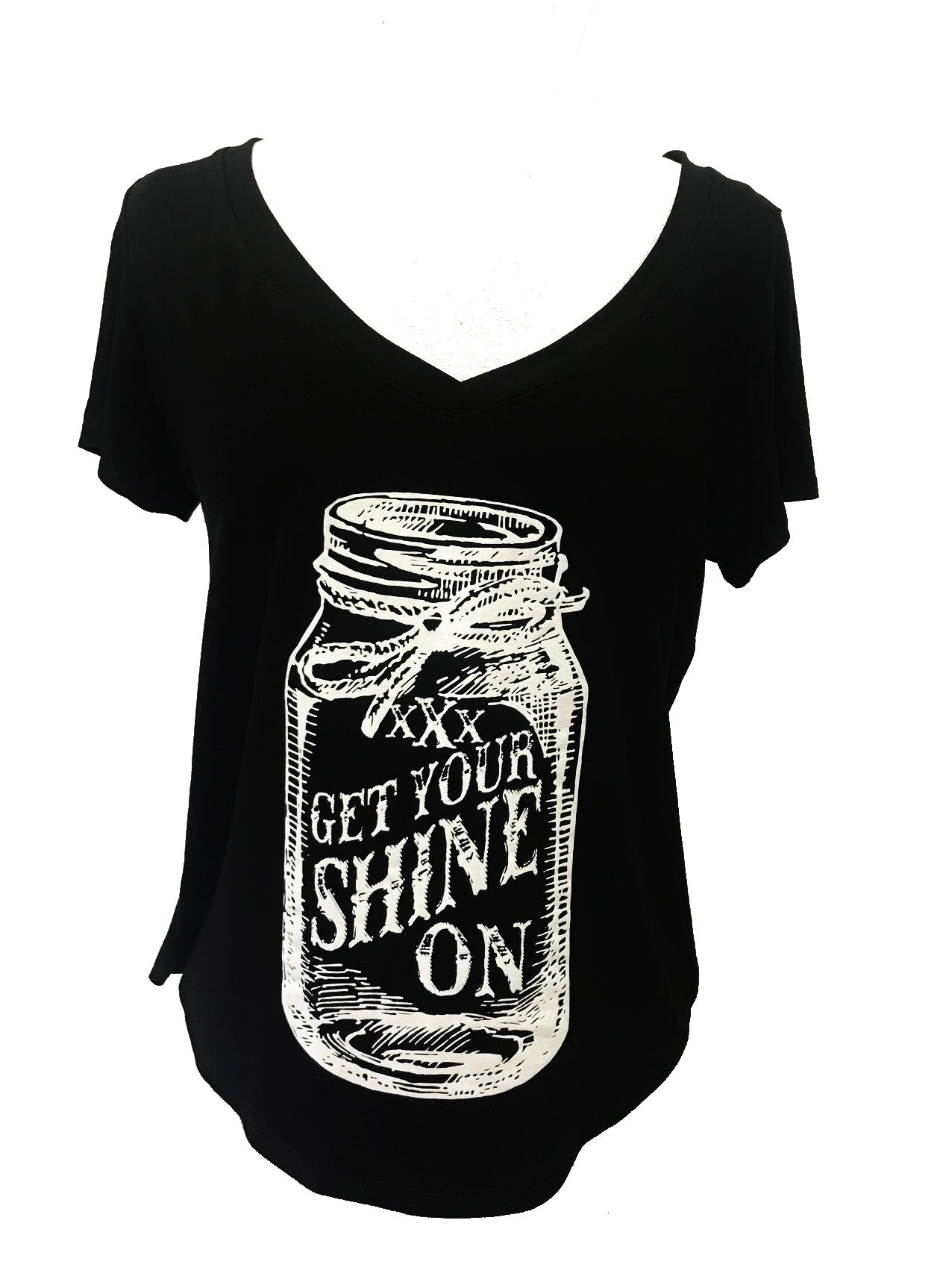 GET YOUR SHINE ON SHORT SLEEVE V NECK-2