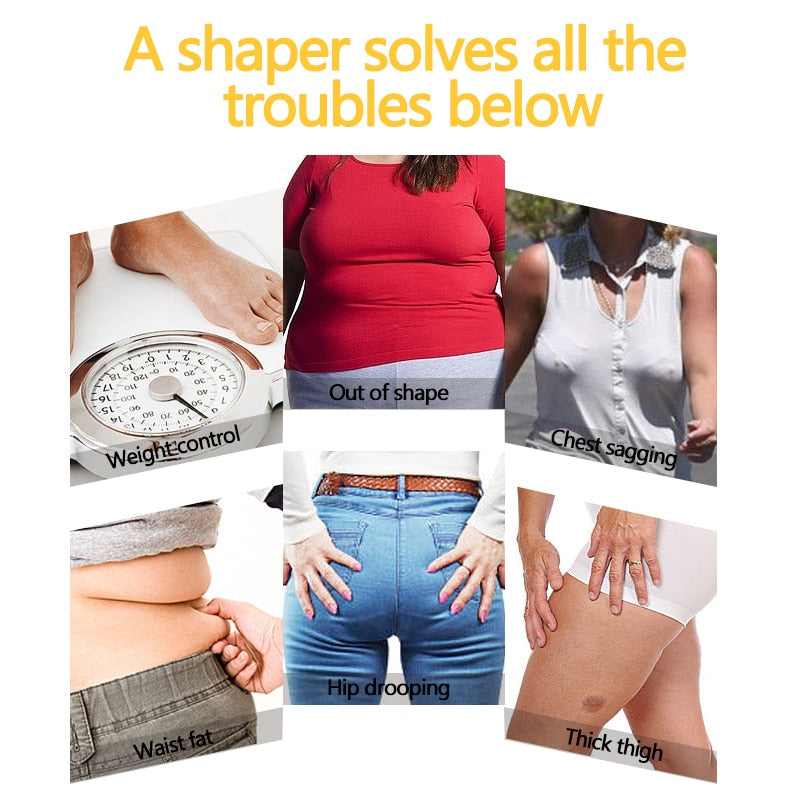 Women Full Body Shaper Post Partum Bodysuits Slimming Underwear Waist Girdles Trainer Butt Lifter Plus Size Shapewear-1