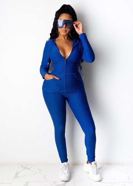 Sportswear Jacquard Hooded Set Gym Fitness Tracksuit Long Sleeve Zipper Hoodies Pencil Leggings Running Traning Outdoor Suit-6