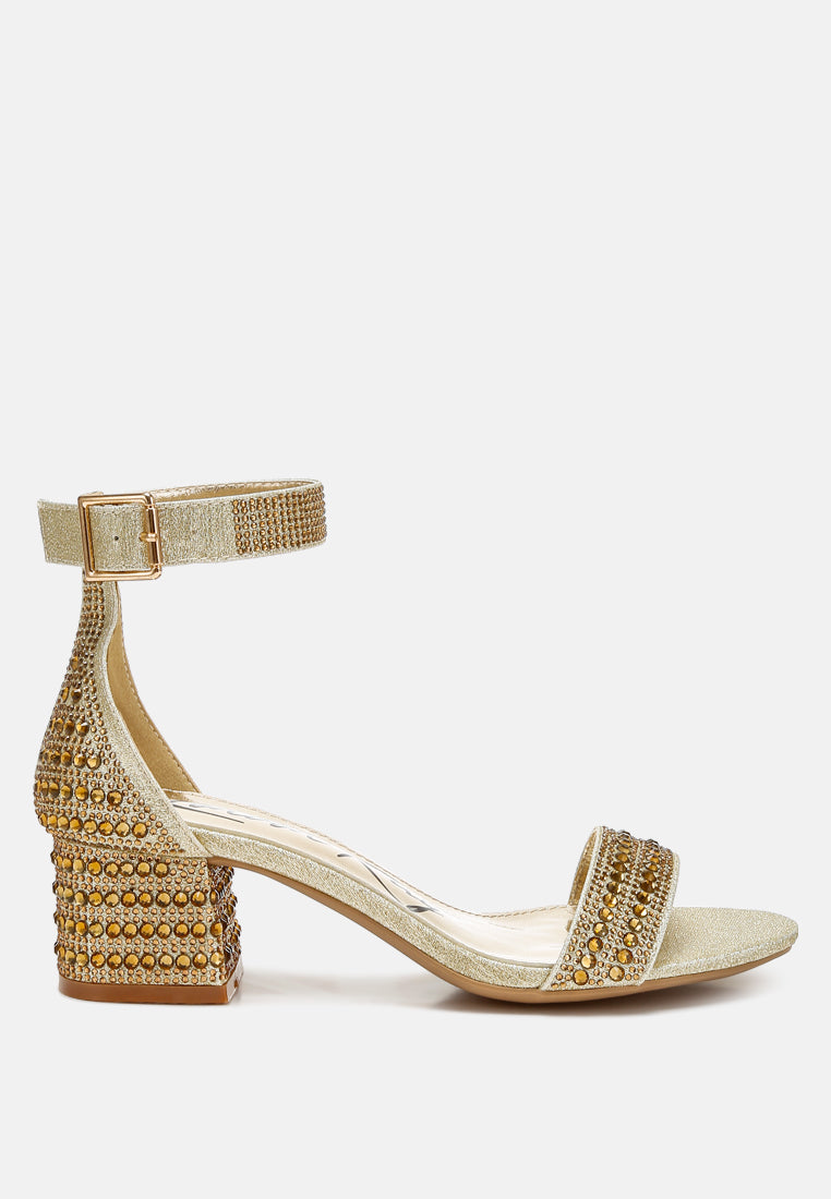 Twerky Rhinestones Embellished Block Sandals-5