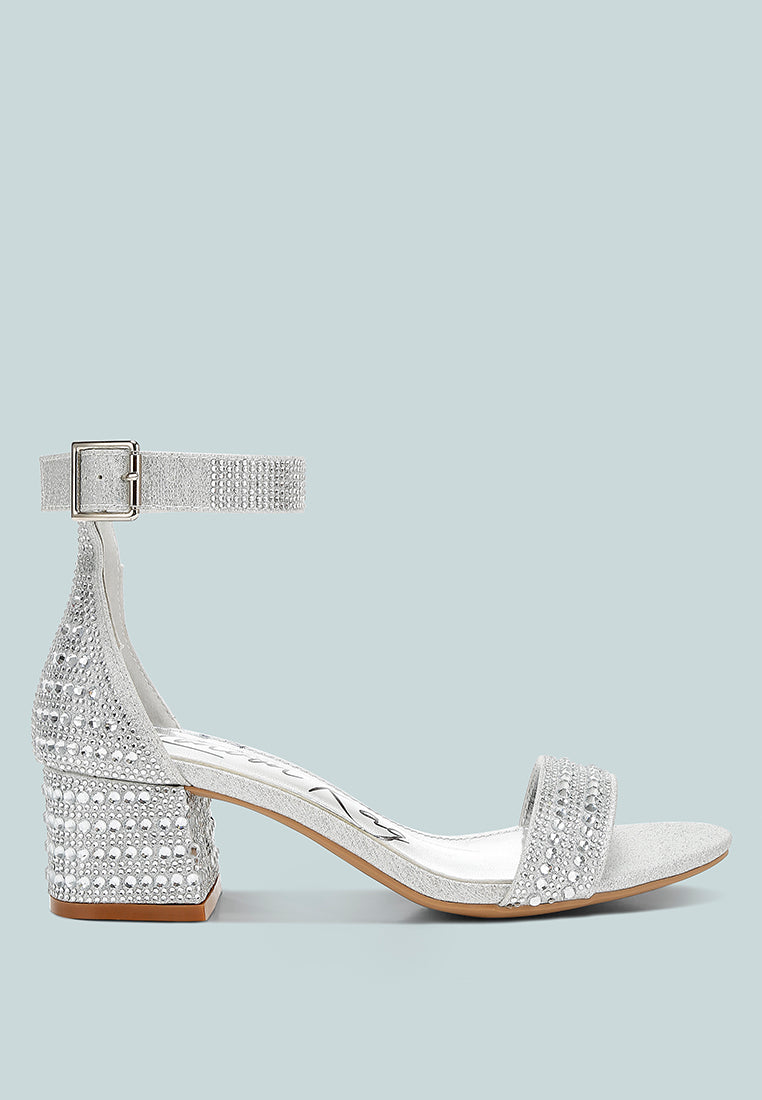 Twerky Rhinestones Embellished Block Sandals-6