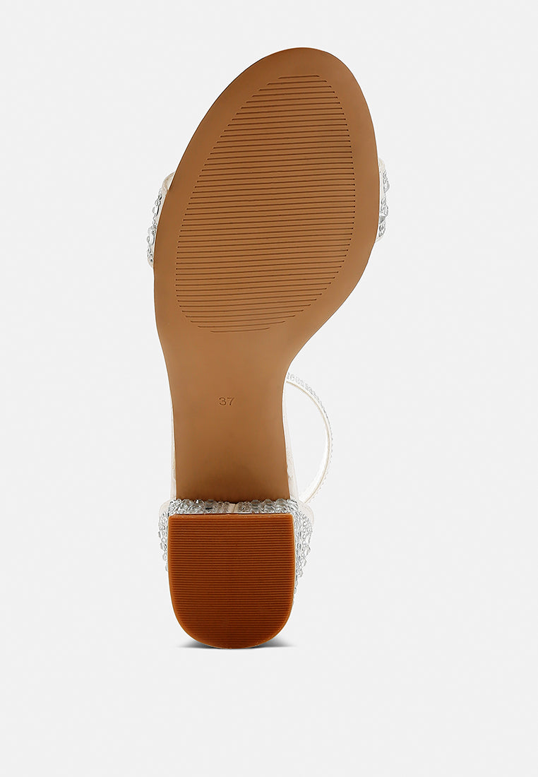 Twerky Rhinestones Embellished Block Sandals-4