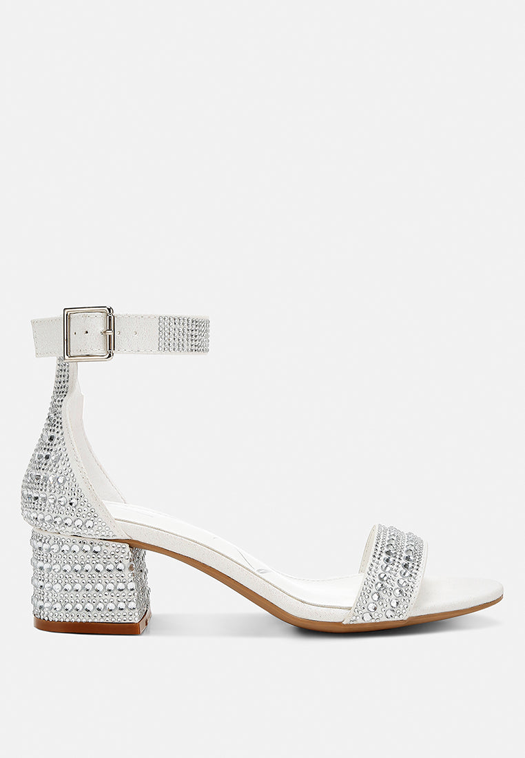 Twerky Rhinestones Embellished Block Sandals-0