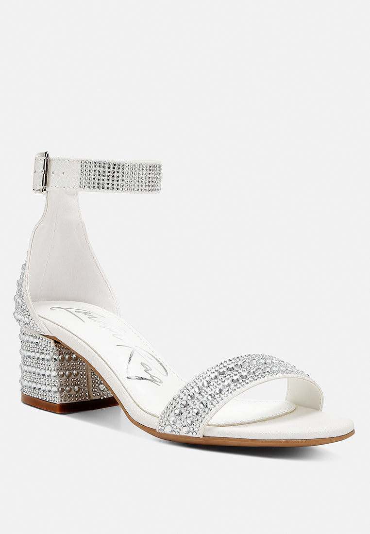Twerky Rhinestones Embellished Block Sandals-1